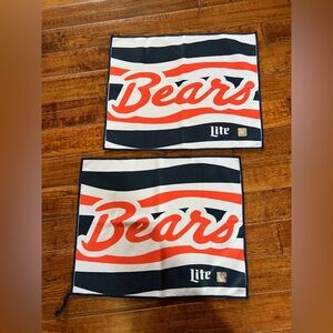 Chicago Bears Football Miller Lite Rally Towels Set of Two (2)